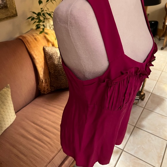 Nanette Lepore Size 10 Magenta Silk Cami/Tank - Picture 5 of 11